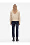High Waist Pocketed Cotton Spanish Flare Denim Pants - Kick Flare Jeans - 3