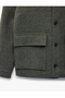 Long Sleeve Regular Fit Buttoned Shirt Collar Cashmere Jacket with Flap Pockets - 8