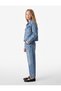 Mom Fit Cotton Denim Pants with Pocket Detail and Distressed Detail - 2
