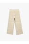 Wide Leg Knitwear Trousers with Elastic Waist - 6