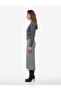 Regular Waist Long Pencil Skirt with Front Stitching Detail - 3