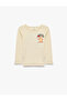 Cotton Crew Neck Teddy Bear Printed Long Sleeve T-Shirt - 5