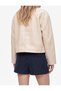 Normal Waist Comfortable Fit Buttoned Striped Short Skirt - 5