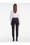 Cotton High Waist Slim Fit Polka Dot Cigarette Pants with Pockets - 3