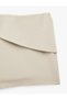 A-Line Asymmetrical Mini Skirt with Fabric Detail - 8
