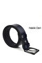 Men's Navy Blue Antique Genuine Leather 4.5 cm Jeans Belt