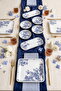 Royal Blue Antique 14 Piece Square Breakfast Set for 6 People, Luxury Breakfast Set - 2
