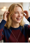 Women's Diamond Patterned Crew Neck Knit Sweater - Retro Classic Casual Sweater - 2