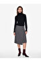 Normal Waist Asymmetrical Cut Double Breasted Midi Skirt - 2