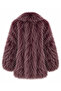 Women's Lined Soft Textured Wide Collar Faux Fur Premium Luxury Jacket - 3
