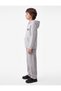 Printed Detailed Cotton Pocketed Three-Thread Ribbed Hooded Zippered Sweatshirt - 3
