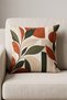 Set of 4 Tile Abstract Leaf Pattern Decorative Throw Pillow Covers - Double Sided 43X43 cm - 5