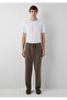 Linen (Tencel) ™ ) Lyocell Blended Brown Jogger Pants 0010628-70376 - 3