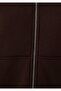 Zippered basic sweatshirt coffee bean - 7