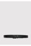 Black Faux Leather Belt 0912414-900 - 2