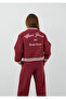 Mj Logo Embroidered Burgundy Bomber Jacket 7S10189-70393 - 3