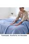 Waffle Pike and Bedspread, Blue Double Waffle Pike - Seasonal Bedspread - 200X230Cm - Decorative, Suitable for All Seasons - 3