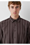 Striped Brown Shirt Regular Fit / Normal Cut 0211712-91751 - 6