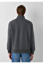 Anthracite Basic Sweatshirt with Semi-Zipper 0S10278-91268 - 5