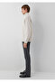 Beige Basic Sweatshirt with Half Zipper 0S10278-70144 - 4