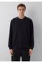 Crew neck sweatshirt black - 3