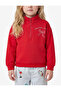 Bowknot Printed Shawl Collar Long Sleeve Zippered Sweatshirt - 2