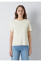 Ecru Basic T-Shirt Semi Slim Fit 1612916-70069 - 3