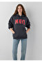Logo Printed Hooded Anthracite Sweatshirt 1600361-70499 - 2