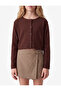 Buttoned Crew Neck Long Sleeve Cardigan - 2