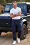 Men's Slim Fit Lycra Navy Blue Cargo Jogger Pants – Drawstring Waist Elasticized Cuffs 1601569