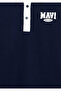 Logo Printed Navy Blue Polo Sweatshirt 6S10185-84371 - 5