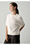 Short Sleeve Ecru Knitwear Loose Fit / Relaxed Fit 1711039-80194 - 2