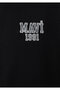 M0S10655 Logo Printed Zippered Men's Sweatshirt Black - 7