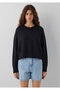 Black Basic Sweater Loose Fit / Relaxed Fit 1710933-900 - 5