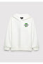 M6S10189 Minecraft Printed Hooded Kids Sweatshirt White - 3