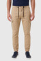 Men's Beige Elasticized Leg and Waist Lace-Up Cargo Pants 1601569 - 2
