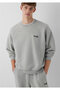 M0S10677 Jeans Printed Men's Sweatshirt Gray