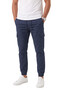 Men's Slim Fit Lycra Petrol Blue Cargo Jogger Pants – Drawstring Waist Elasticized Cuffs 1601569 - 3
