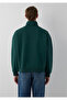 M0S10208 Logo Printed Semi-Zipper Men's Sweatshirt Green - 5