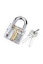 L Big and Small Practice Padlock Locksmith Supplies Transparent Copper Locks Training Skill Padlocks - 2