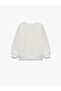 Printed Crew Neck Long Sleeve Raster Sweatshirt - 5