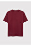 Logo Printed Claret Red T-Shirt Loose Fit / Comfortable Cut 6610516-70394 - 4