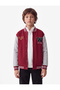 Embroidered Pocketed Cotton V-Neck Long Sleeve College Jacket - 2