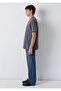 Logo Printed Gray T-Shirt Loose Fit / Comfortable Fit 0613570-85540 - 5