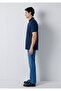 Navy Blue Polo T-Shirt Regular Fit / Normal Cut 0613548-70490 - 4