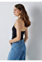 Halter Neck Black Top Fitted / Bodycon Cut 1620244-900 - 2
