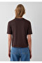 Lace Detailed Buttoned Brown T-Shirt Semi Slim Fit / Semi Narrow Cut 1614134-70236 - 5