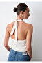 Buttoned Halter Neck Ecru Shirt Slim Fit / Narrow Cut 1211646-70057 - 3