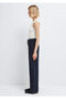 Navy Blue Linen Trousers 1011267-86952 - 5