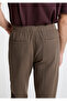Elastic Waist Muslin Brown Jogger Trousers 0010596-83866 - 6
